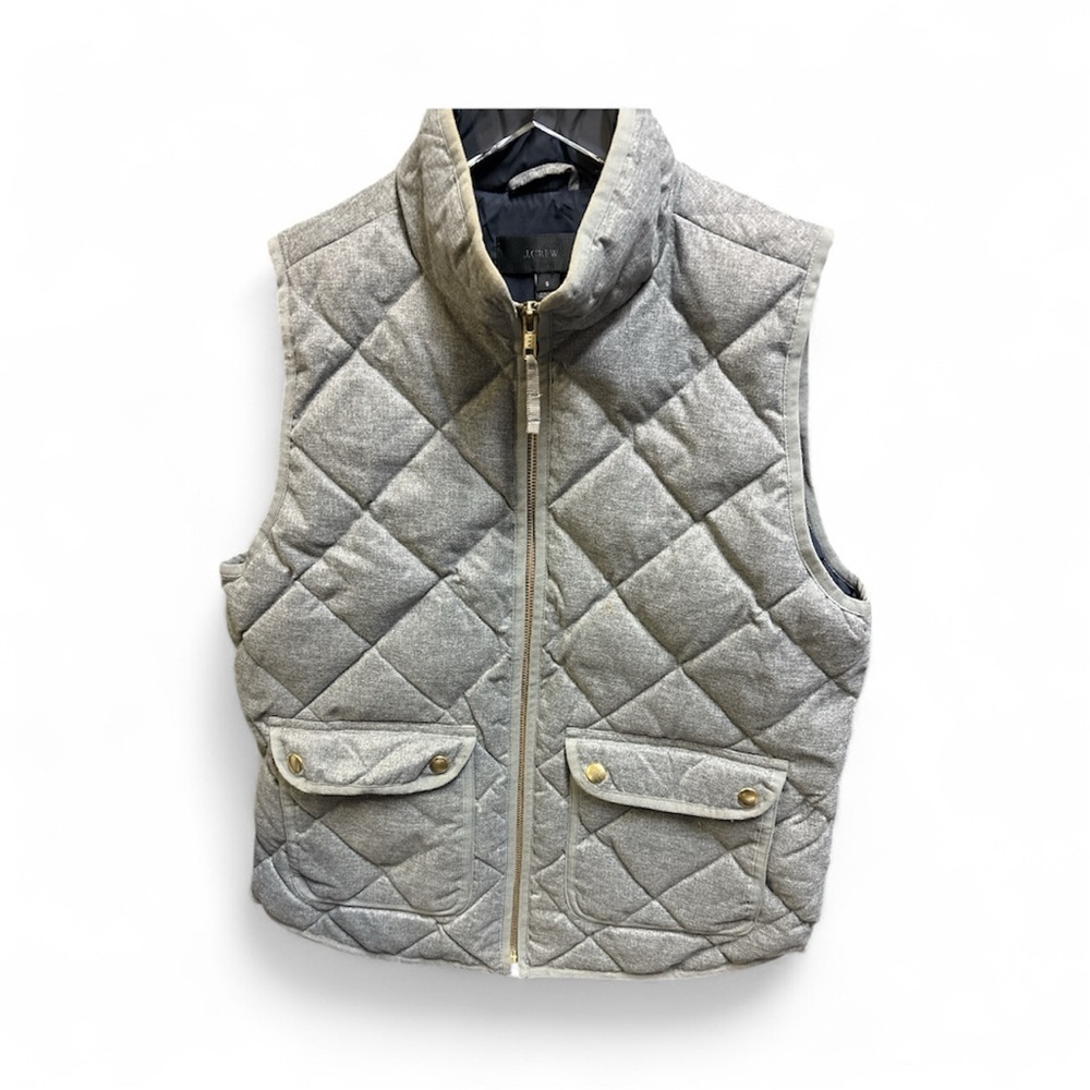J. Crew Quilted Women’s Gray Vest
